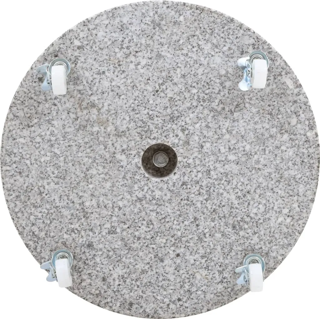 VidaXL Sonnenschirmständer Granit 30 Kg Rund Grau 3 VidaXL Sonnenschirmständer Granit 30 Kg Rund Grau – Bild 3