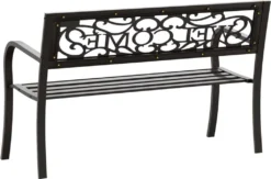 VidaXL Gartenbank 125 Cm Stahl Schwarz -Kaufland ce001c5351ab5f25a49c54dbaff17d17