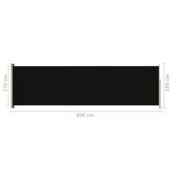 VidaXL Seitenmarkise Ausziehbar 180x600 Cm Schwarz 11 VidaXL Seitenmarkise Ausziehbar 180x600 Cm Schwarz -Kaufland d267178bf4908548fa297a6a2b8ff8d2