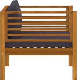 VidaXL Gartenstuhl Mit Dunkelgrauen Kissen Massivholz Akazie -Kaufland d3755c3582f204c7330b87c929e449bc