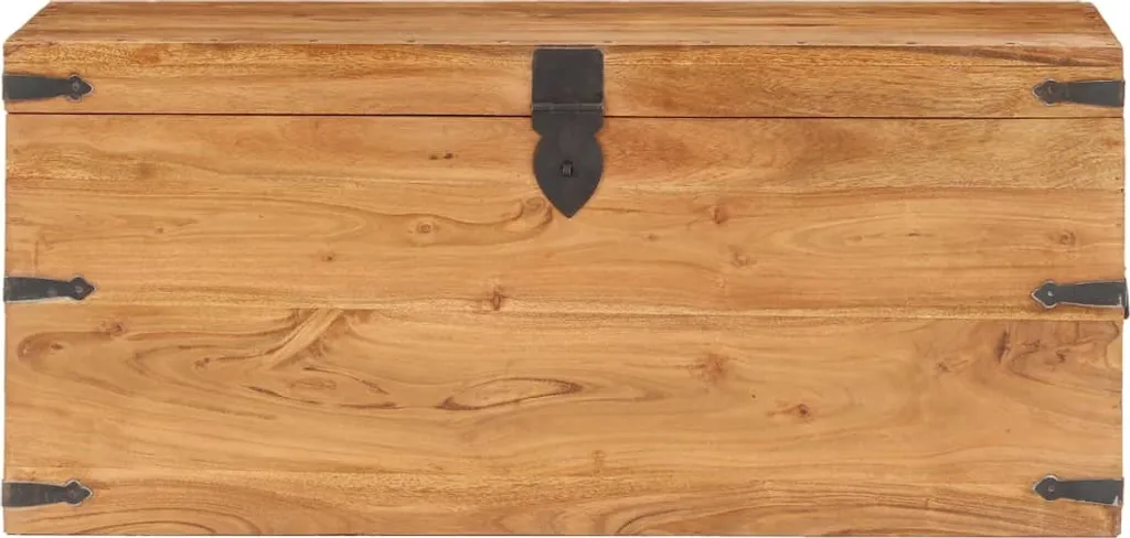 VidaXL Truhe 90x40x40 Cm Akazie Massivholz 2 VidaXL Truhe 90x40x40 Cm Akazie Massivholz – Bild 2
