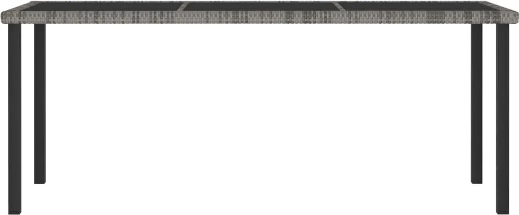 VidaXL 9-tlg. Garten-Essgruppe Poly Rattan Grau 4 VidaXL 9-tlg. Garten-Essgruppe Poly Rattan Grau – Bild 4