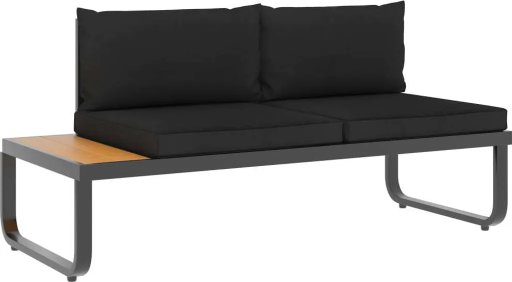 VidaXL 4-tlg. Garten-Ecksofa-Set Mit Auflagen Aluminium Und WPC 4 VidaXL 4-tlg. Garten-Ecksofa-Set Mit Auflagen Aluminium Und WPC – Bild 4