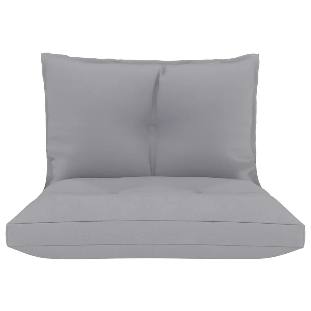 VidaXL Palettensofa-Auflagen 2 Stk. Grau Stoff 1 VidaXL Palettensofa-Auflagen 2 Stk. Grau Stoff