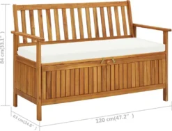 VidaXL Garten Aufbewahrungsbank Akazienholz Massiv 120 X 63 X 84 Cm 15 VidaXL Garten Aufbewahrungsbank Akazienholz Massiv 120 X 63 X 84 Cm -Kaufland d9a08b109b5cc5c7e177054cbf3c9e04