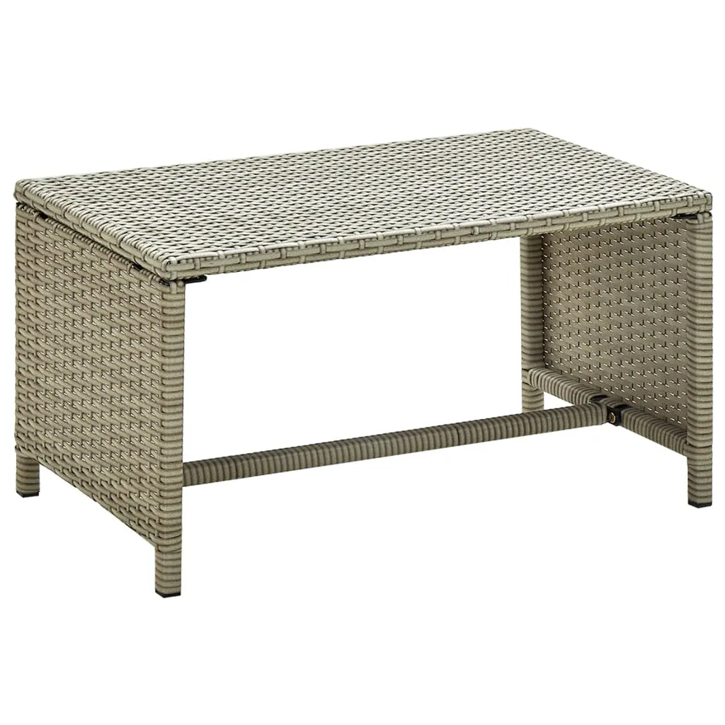 VidaXL 4-tlg. Garten-Lounge-Set Mit Auflagen Beige Poly Rattan 7 VidaXL 4-tlg. Garten-Lounge-Set Mit Auflagen Beige Poly Rattan – Bild 7