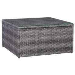 VidaXL 5-tlg. Garten-Sofagarnitur Mit Polstern & Kissen Poly Rattan Grau -Kaufland dd3a27ed1916d22a314eda53ca33861f