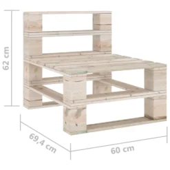 VidaXL Garten-Paletten-Mittelsofa Imprägniertes Kiefernholz -Kaufland ddcbd914ae453038cce0460c3900b1af