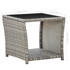VidaXL Couchtisch Grau 45 X 45 X 40 Cm Poly Rattan Und Glas 9 VidaXL Couchtisch Grau 45 X 45 X 40 Cm Poly Rattan Und Glas -Kaufland de54925cc8275d45feabb475d52dd123