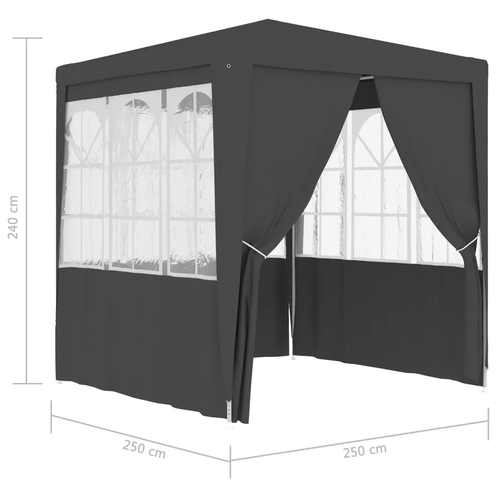 VidaXL Profi-Partyzelt Mit Seitenwänden 2,5×2,5m Anthrazit 90 G/m² 8 VidaXL Profi-Partyzelt Mit Seitenwänden 2,5×2,5m Anthrazit 90 G/m² – Bild 8