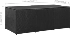 VidaXL Gartenbox Poly Rattan 180x90x75 Cm Schwarz -Kaufland df446e0da18d08d84d8d4aebd5a6d0e9