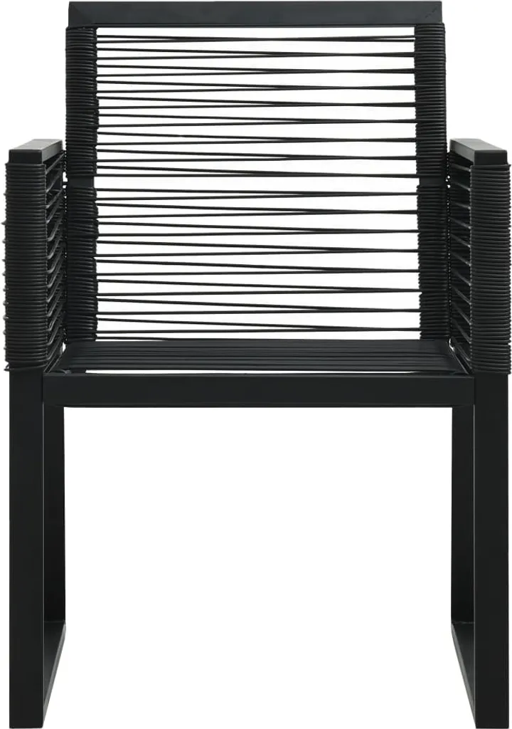 VidaXL 5-tlg. Garten-Essgruppe PVC Rattan Schwarz 8 VidaXL 5-tlg. Garten-Essgruppe PVC Rattan Schwarz – Bild 8