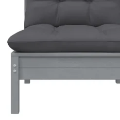 VidaXL Garten-Mittelsofa Mit Anthrazit Kissen Grau Massivholz Kiefer -Kaufland e5add69b866db0746714dc0b40e5323e