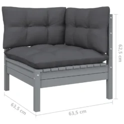VidaXL 3-Sitzer-Gartensofa Mit Anthrazit Kissen Massivholz Kiefer -Kaufland e69e5d763046b6a572684380774350d4