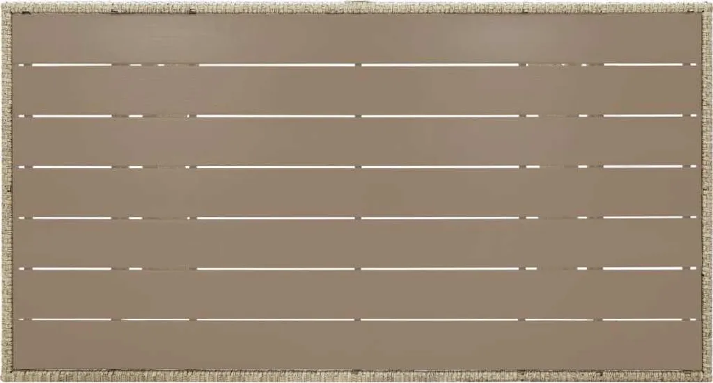 VidaXL Gartentisch Grau 130×70×66 Cm Poly Rattan 4 VidaXL Gartentisch Grau 130×70×66 Cm Poly Rattan – Bild 4