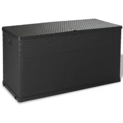 VidaXL Garten-Aufbewahrungsbox Anthrazit 120x56x63 Cm PP Rattan