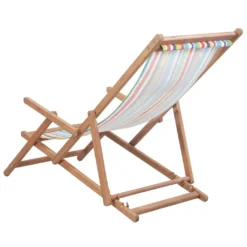 VidaXL Klappbarer Strandstuhl Stoff Und Holzrahmen Mehrfarbig -Kaufland e82790ceee7662ed814235cddd92ba7a