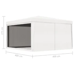 VidaXL Partyzelt Mit 4 Netz-Seitenwänden 4 X 4 M Weiß 17 VidaXL Partyzelt Mit 4 Netz-Seitenwänden 4 X 4 M Weiß -Kaufland e8d00a1e592d830e3dccecca45d7de9f