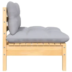 VidaXL 2-Sitzer-Gartensofa Mit Grauen Kissen Massivholz Kiefer -Kaufland e90ac5faaad1e74b065fea5cd064fd37