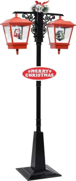 VidaXL Weihnachts-Straßenlampe Mit Weihnachtsmann 81 X 40 X 188 Cm PVC
