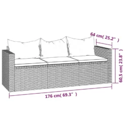 VidaXL 3-tlg. Garten-Lounge-Set Mit Kissen Grau Poly Rattan 16 VidaXL 3-tlg. Garten-Lounge-Set Mit Kissen Grau Poly Rattan -Kaufland eabb96cc359d322dd2ffe8e9aa6593b2