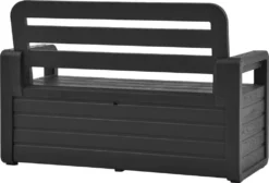 VidaXL Gartenbank Mit Stauraum 132,5 Cm Kunststoff Anthrazit -Kaufland eb59f01ad46d60e3ddf577fbbd49147e