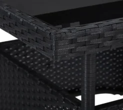 VidaXL Garten-Esstisch Schwarz Poly Rattan Und Glas -Kaufland ed88df9a2eec660075ae86003cd32beb