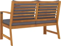 VidaXL Gartenbank 114,5 Cm Mit Dunkelgrauem Kissen Massivholz Akazie -Kaufland edca0519b497d81cc6258a78c94057cc
