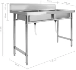 VidaXL Küchenspüle Doppelbecken Edelstahl 14 VidaXL Küchenspüle Doppelbecken Edelstahl -Kaufland f04051e3bd0e83dfb4e0abe224a9e04c