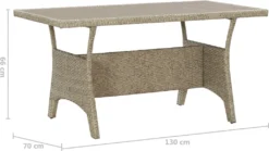 VidaXL Gartentisch Grau 130×70×66 Cm Poly Rattan 11 VidaXL Gartentisch Grau 130×70×66 Cm Poly Rattan -Kaufland f090b01e01f045923ca12fead4162901