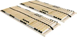 VidaXL Lattenroste 2 Stk. Mit 28 Latten 7 Zonen 80 X 200 Cm