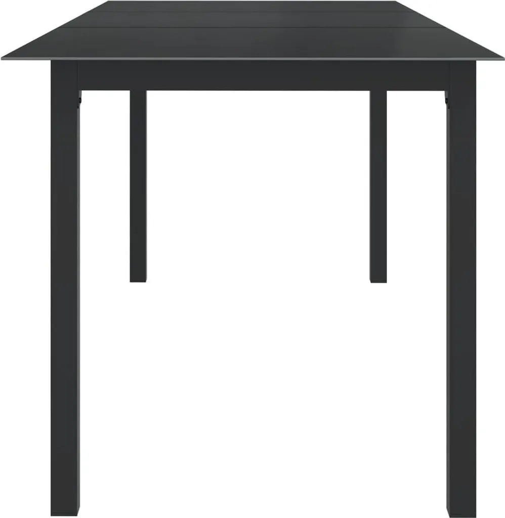 VidaXL Gartentisch Schwarz 190x90x74 Cm Aluminium Und Glas 3 VidaXL Gartentisch Schwarz 190x90x74 Cm Aluminium Und Glas – Bild 3