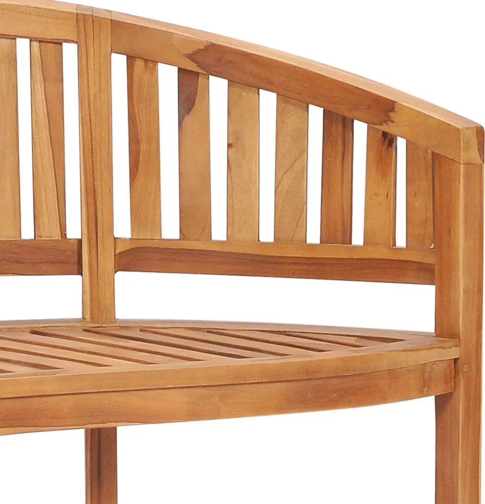 VidaXL Bananenbank 120 Cm Massivholz Teak 5 VidaXL Bananenbank 120 Cm Massivholz Teak – Bild 5