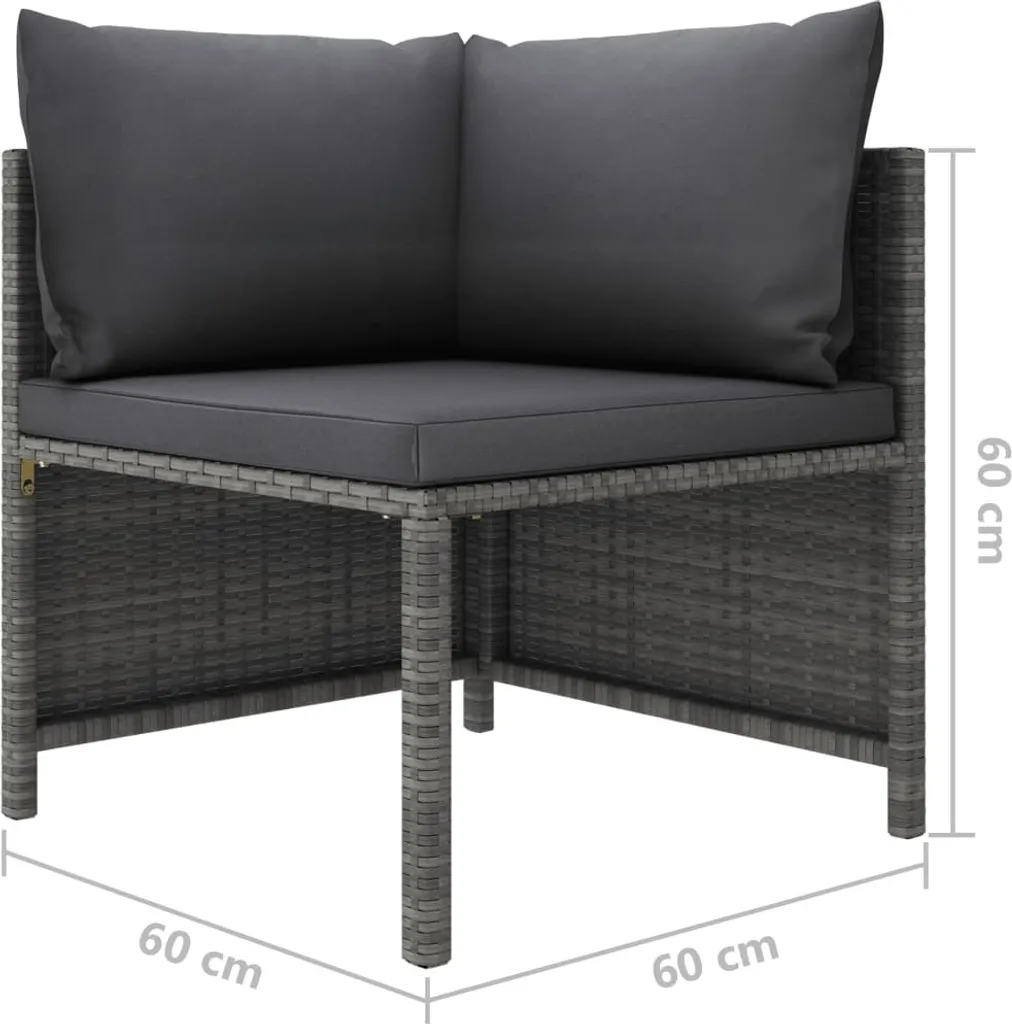 VidaXL 2-Sitzer-Gartensofa Mit Polstern Grau Poly Rattan 6 VidaXL 2-Sitzer-Gartensofa Mit Polstern Grau Poly Rattan – Bild 6