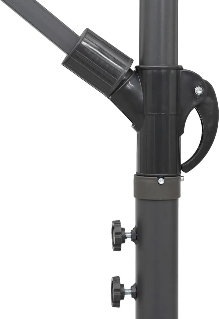 VidaXL Ampelschirm Weiß 3 M Aluminium-Mast 7 VidaXL Ampelschirm Weiß 3 M Aluminium-Mast – Bild 7