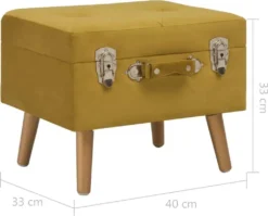 VidaXL Hocker Mit Stauraum 40 Cm Senfgelb Samt -Kaufland f8f33af470958f029a146a9521267529