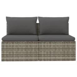 VIDAXL Gartensofa 2-Sitzer Mit Kissen Grau Poly Rattan -Kaufland f9999aee3f0052e04eef3e8384b07c5e