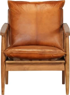 VidaXL Sessel Braun Echtleder Mit Akazienholz -Kaufland fa86c4031eb81b191d6c7c1298bd0f0e