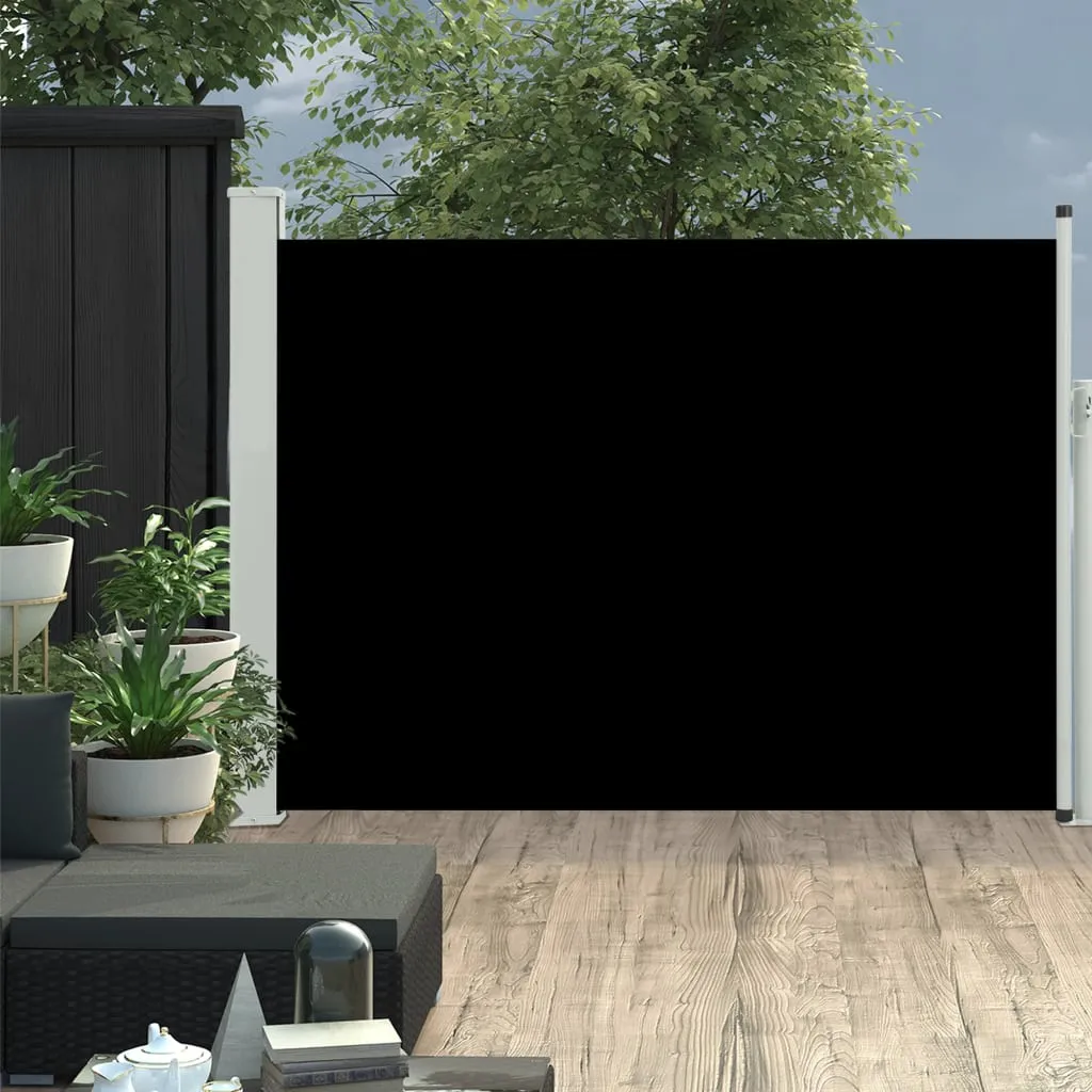 VidaXL Ausziehbare Seitenmarkise 100×500 Cm Schwarz 2 VidaXL Ausziehbare Seitenmarkise 100×500 Cm Schwarz – Bild 2