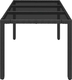 VIDAXL Gartentisch Mit Glasplatte Schwarz 150x90x75 Cm Poly Rattan -Kaufland fcc1284dce36562417377e5a52fcb635