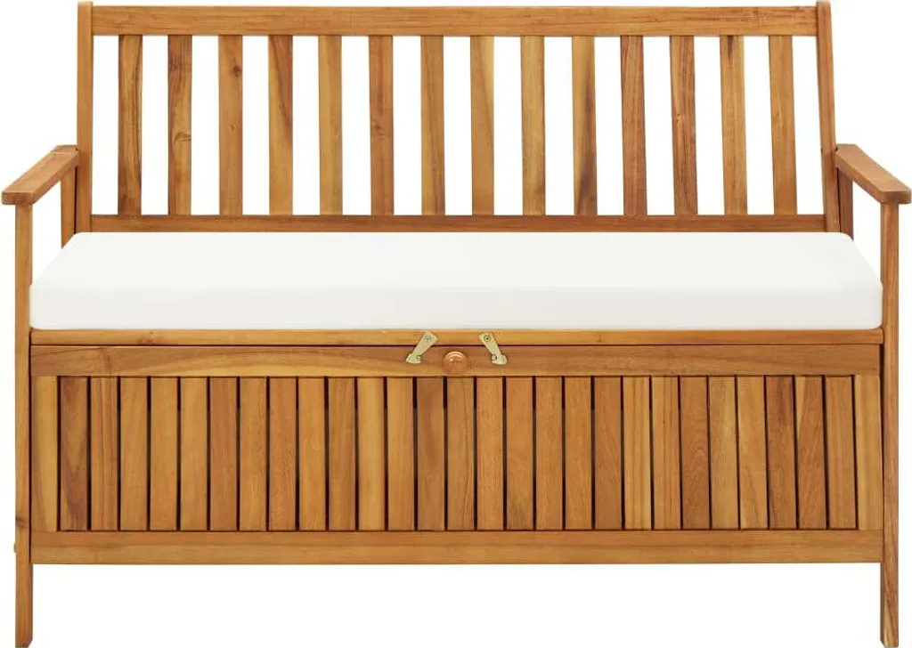 VidaXL Garten Aufbewahrungsbank Akazienholz Massiv 120 X 63 X 84 Cm 2 VidaXL Garten Aufbewahrungsbank Akazienholz Massiv 120 X 63 X 84 Cm – Bild 2