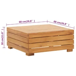 VidaXL Gartentisch Und Hocker Mit Kissen Massivholz Akazie -Kaufland ff6daadeb70941a65ca8f1a3ddaf30d1