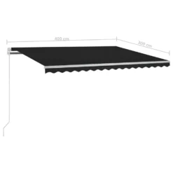 VidaXL Gelenkarmmarkise Einziehbar Mit LED 400x300 Cm Anthrazit 13 VidaXL Gelenkarmmarkise Einziehbar Mit LED 400x300 Cm Anthrazit -Kaufland ffaaa8bb8eb23811fe95fdc0d82a4e77